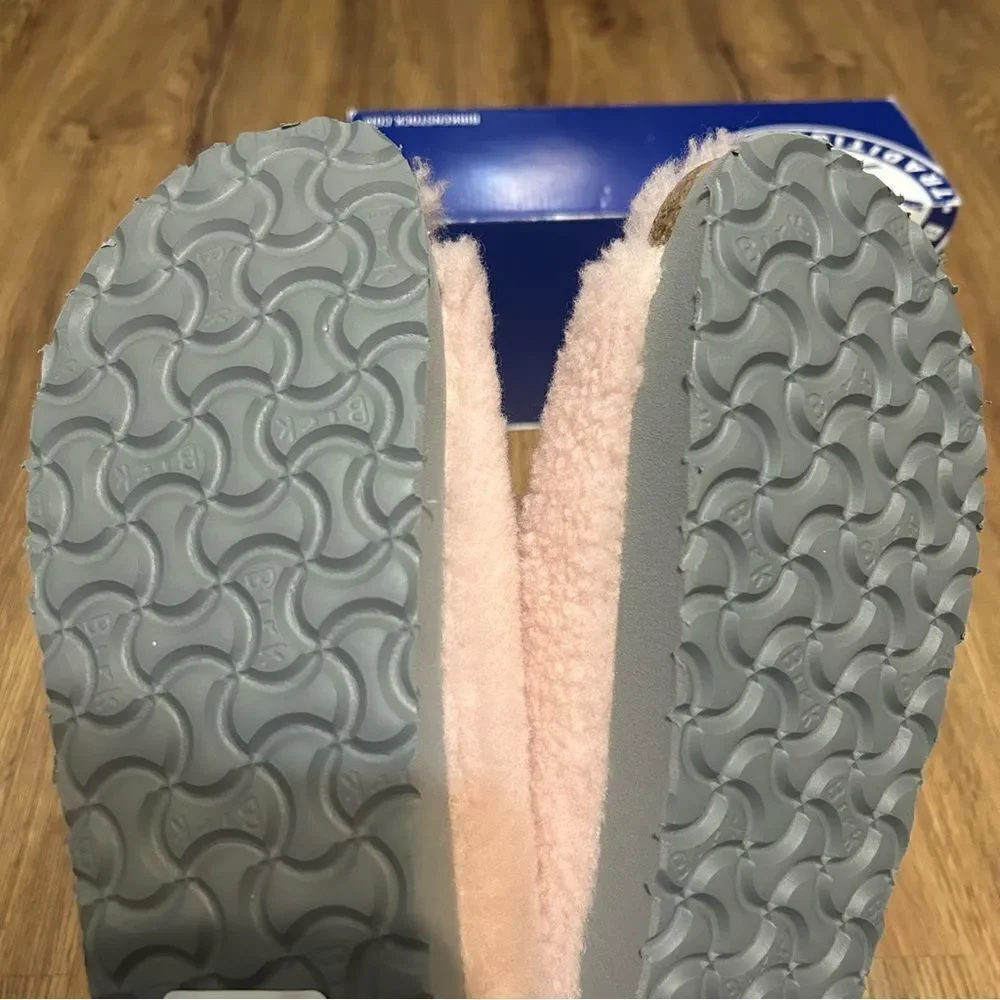 BIRKENSTOCK PAPILLIO pink fur sandals shoes women’s eur 39 new - Picture 6 of 9